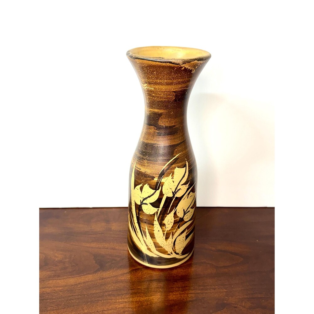 Vintage Retro Vase 1970s Pacific Stoneware B. Welsh Pottery 11.5”